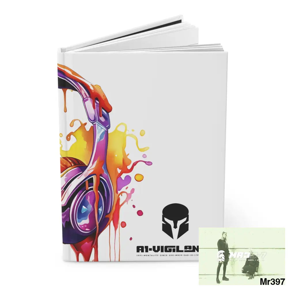A1• Vigilante Sparta Melting Headset Hardcover Journal Matte Journal Paper products