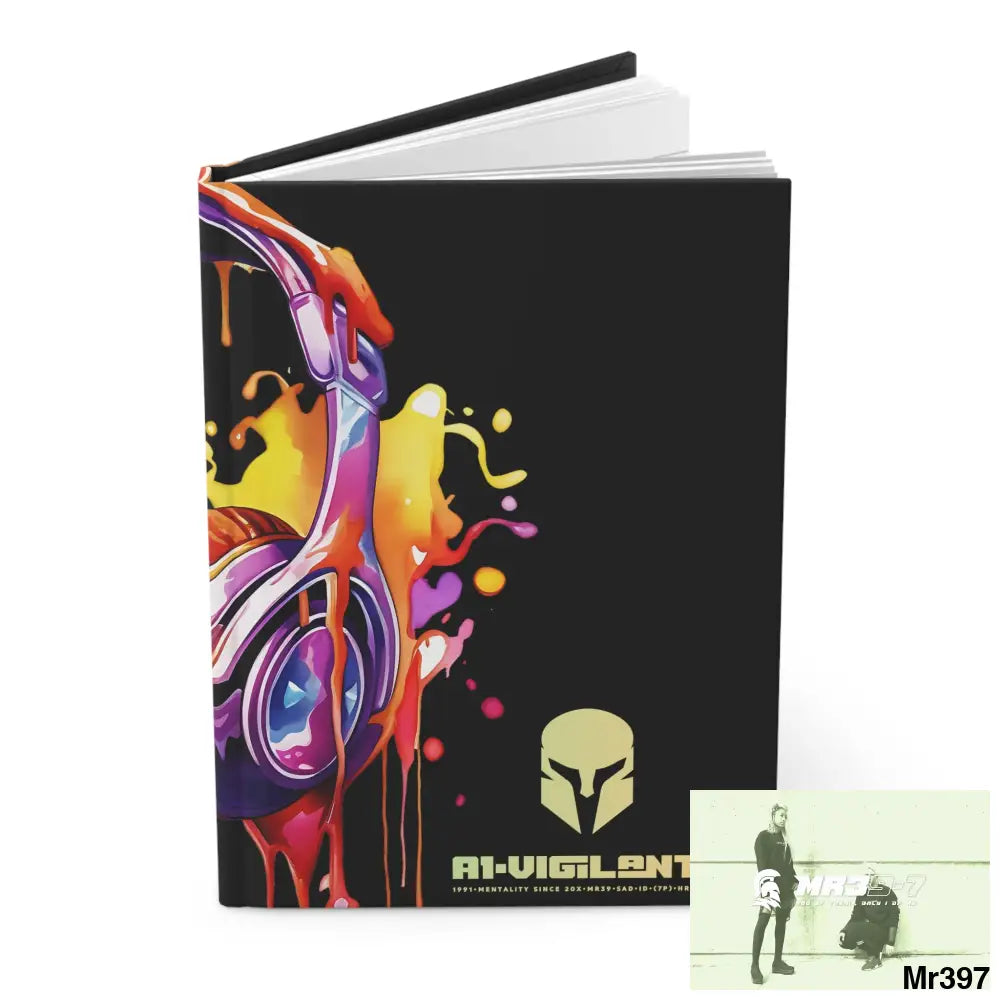 A1• Vigilante Sparta Melting Headset Hardcover Journal Matte Journal Paper products