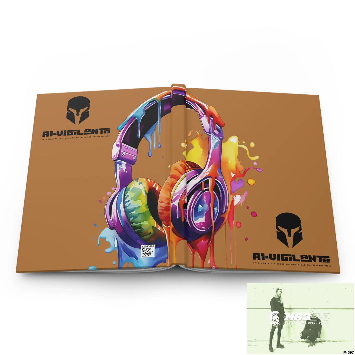 A1• Vigilante Sparta Melting Headset Hardcover Journal Matte Journal Paper products