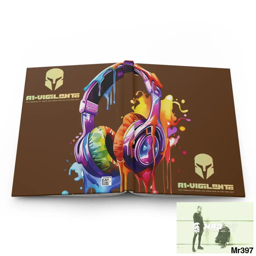 A1• Vigilante Sparta Melting Headset Hardcover Journal Matte Journal Paper products