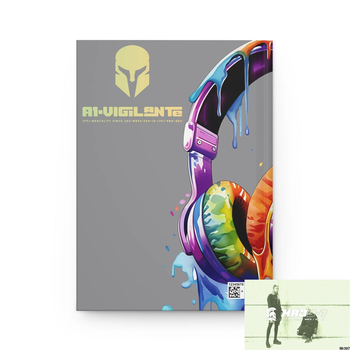 A1• Vigilante Sparta Melting Headset Hardcover Journal Matte Journal Paper products