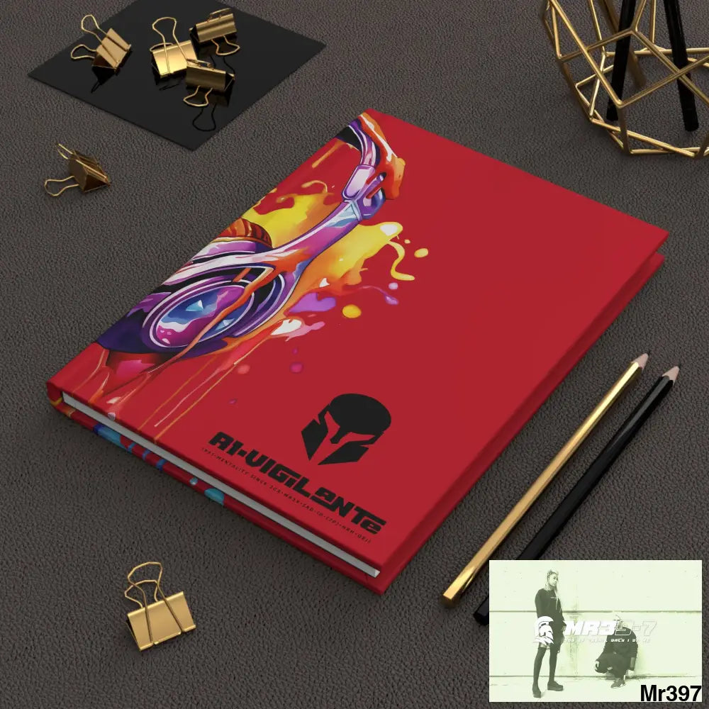 A1• Vigilante Sparta Melting Headset Hardcover Journal Matte Journal Paper products