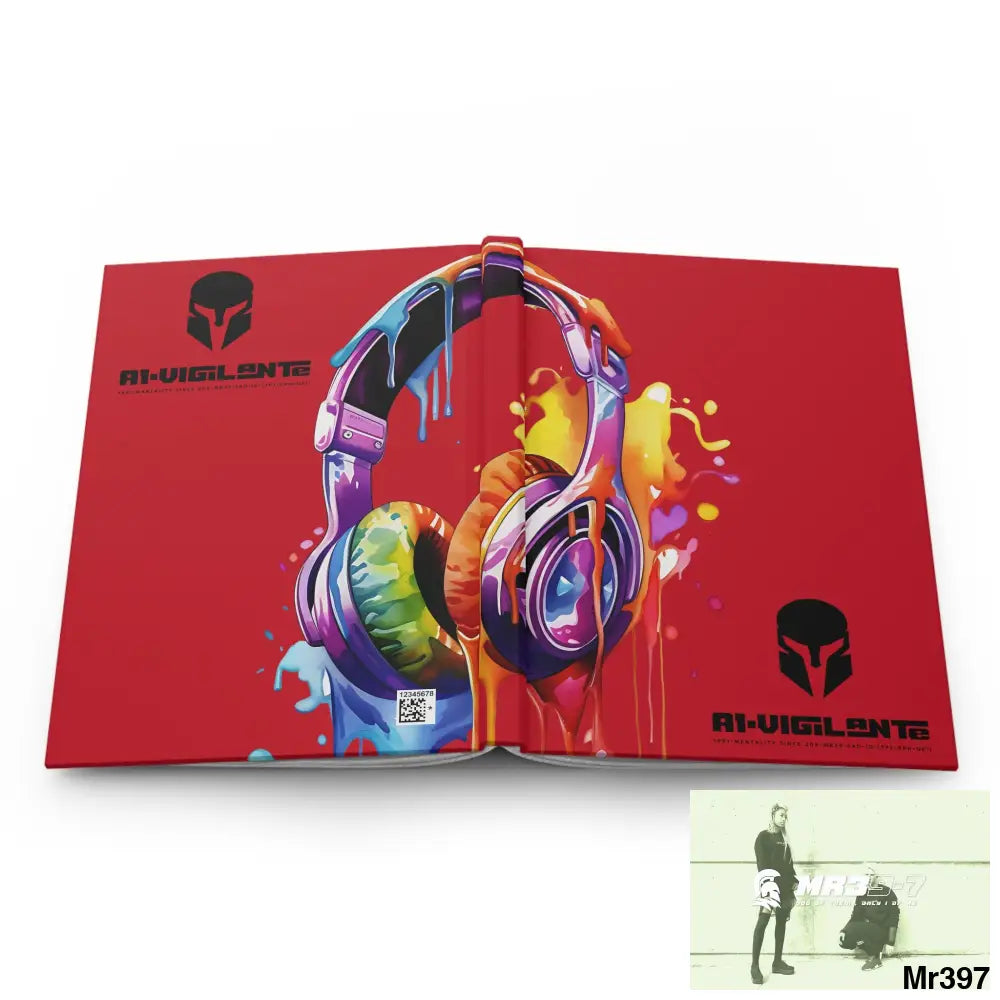 A1• Vigilante Sparta Melting Headset Hardcover Journal Matte Journal Paper products
