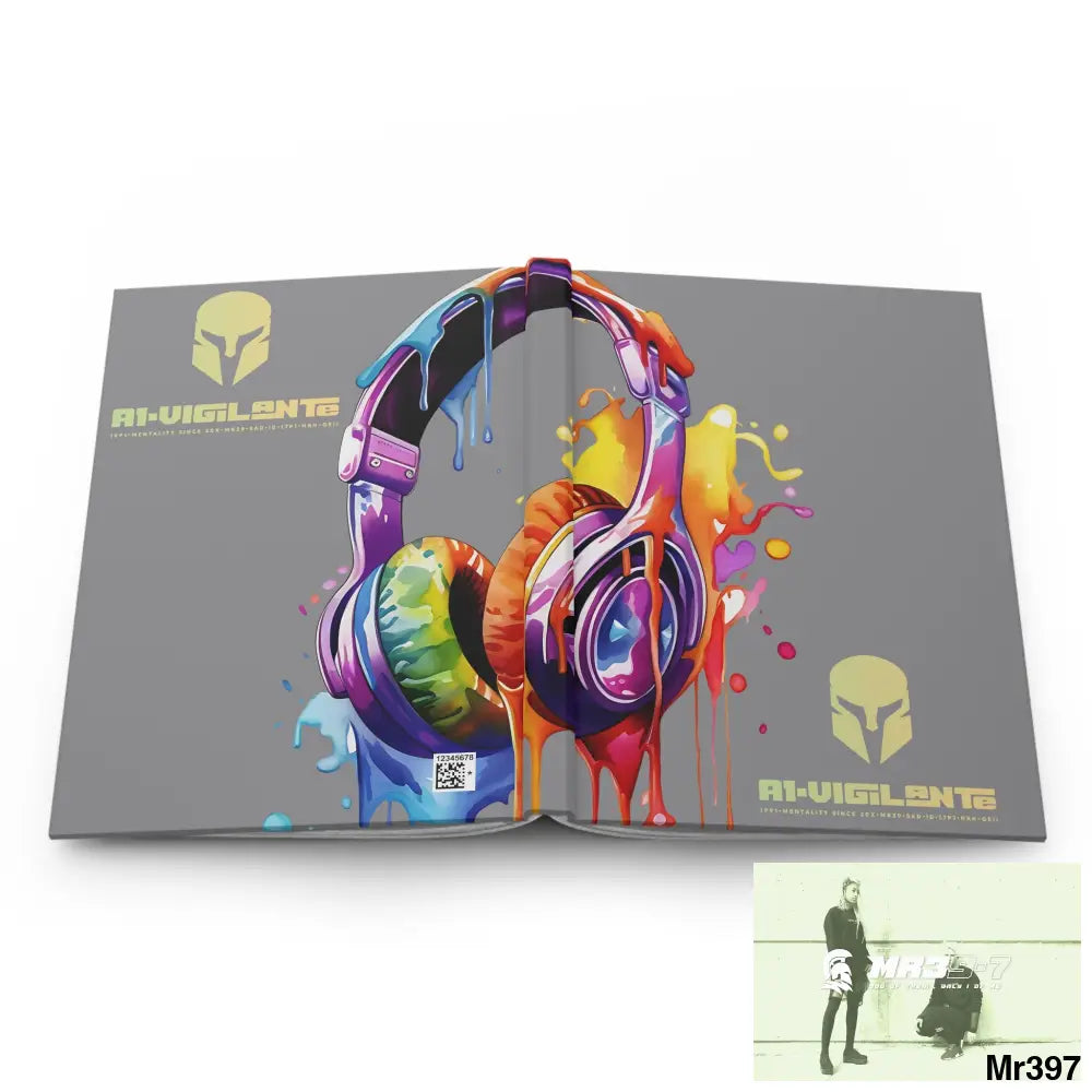 A1• Vigilante Sparta Melting Headset Hardcover Journal Matte Journal Paper products