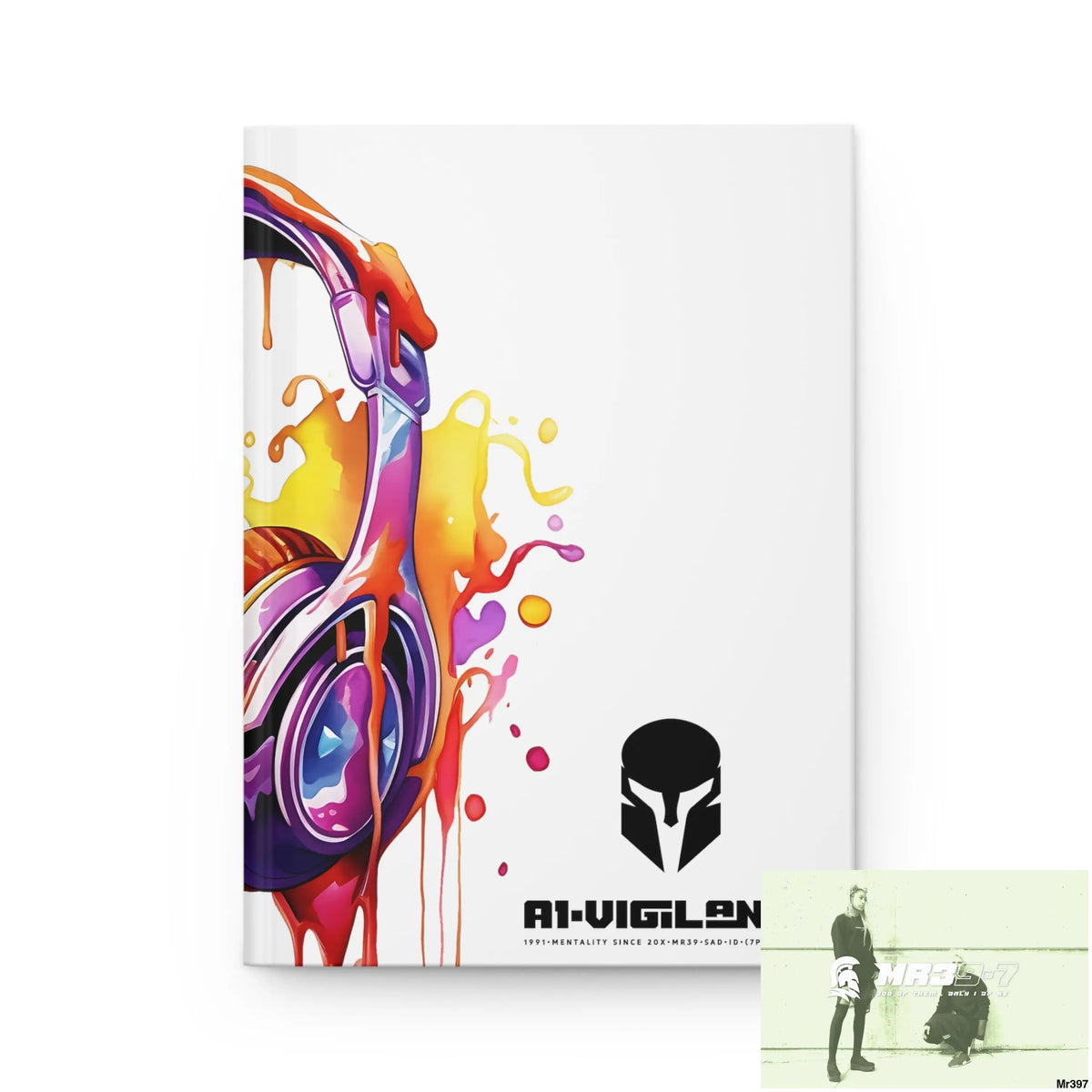 A1• Vigilante Sparta Melting Headset Hardcover Journal Matte Journal Paper products