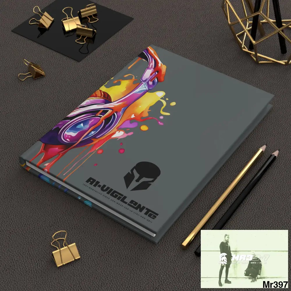 A1• Vigilante Sparta Melting Headset Hardcover Journal Matte Journal Paper products