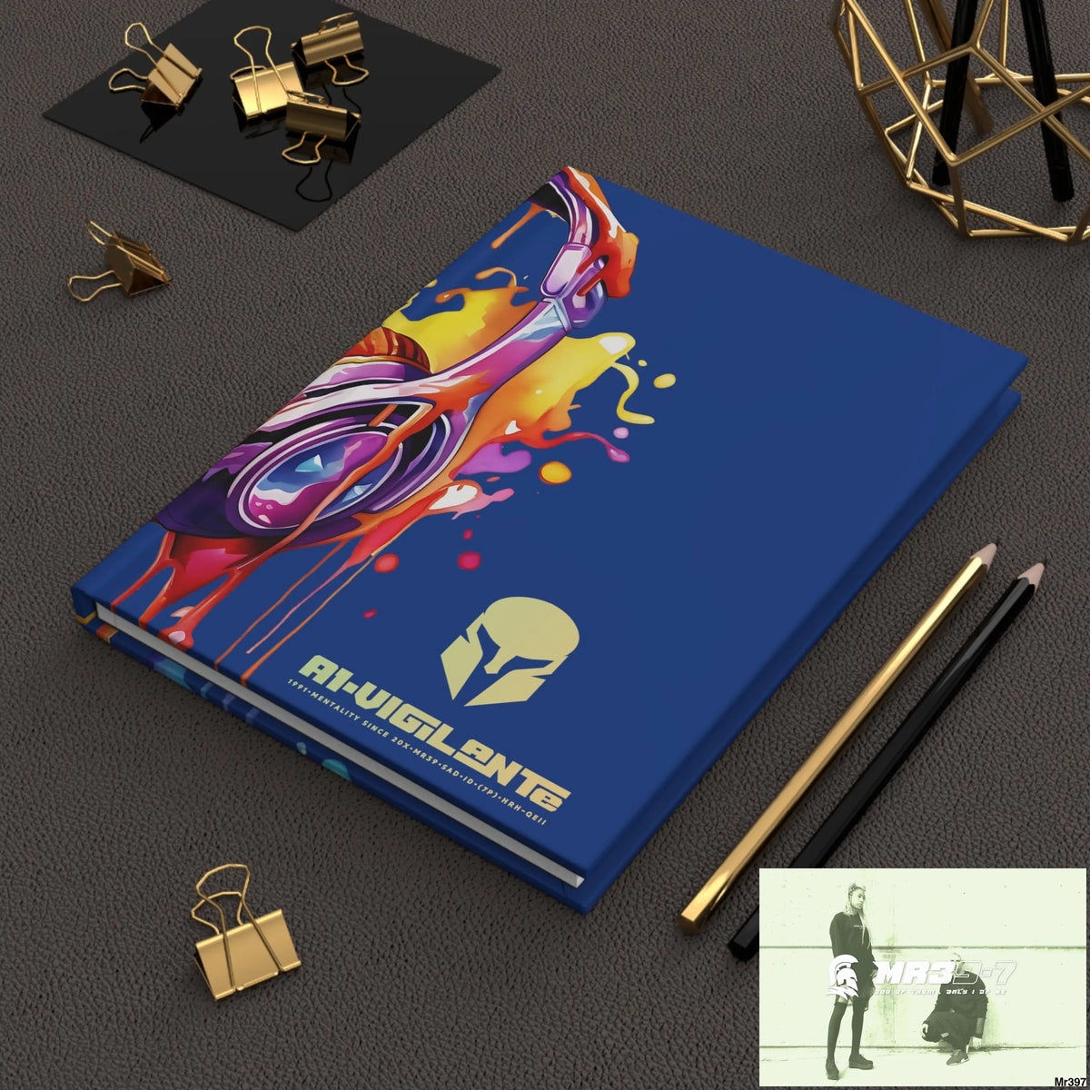A1• Vigilante Sparta Melting Headset Hardcover Journal Matte Journal Paper products