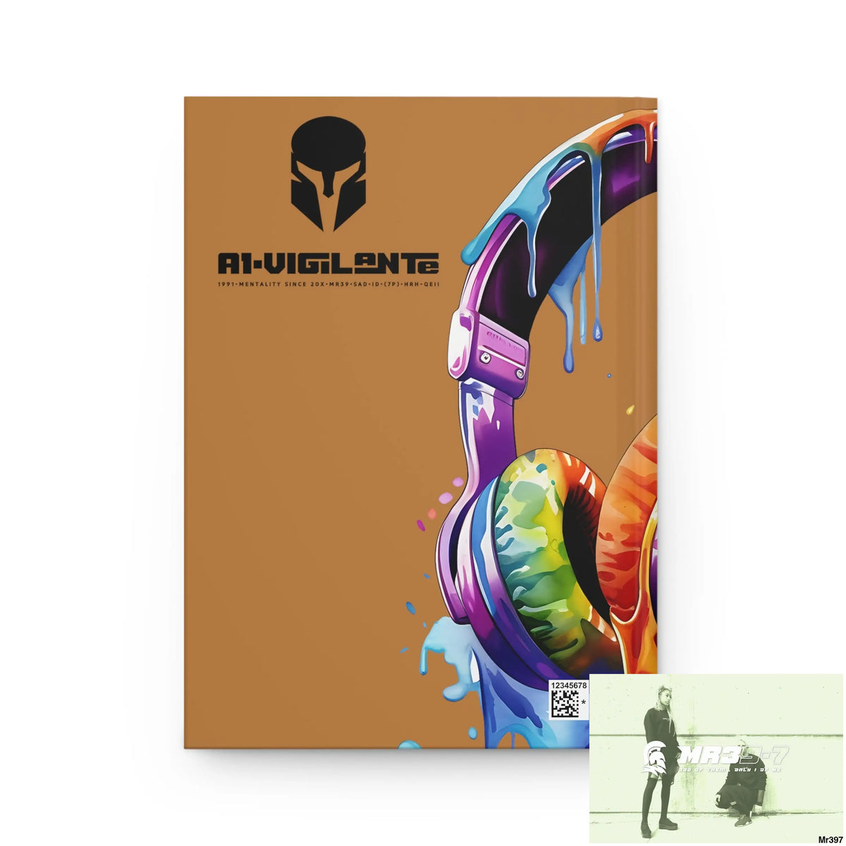 A1• Vigilante Sparta Melting Headset Hardcover Journal Matte Journal Paper products
