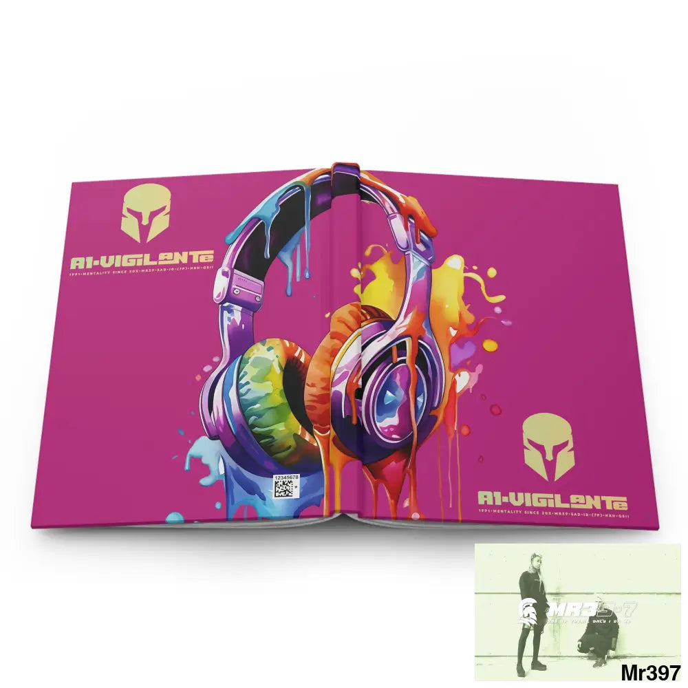 A1• Vigilante Sparta Melting Headset Hardcover Journal Matte Journal Paper products