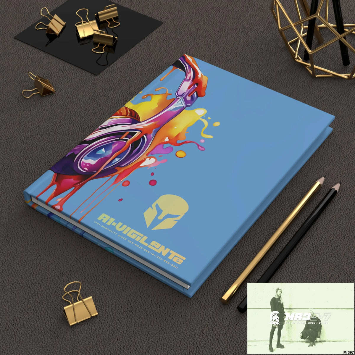 A1• Vigilante Sparta Melting Headset Hardcover Journal Matte Journal Paper products