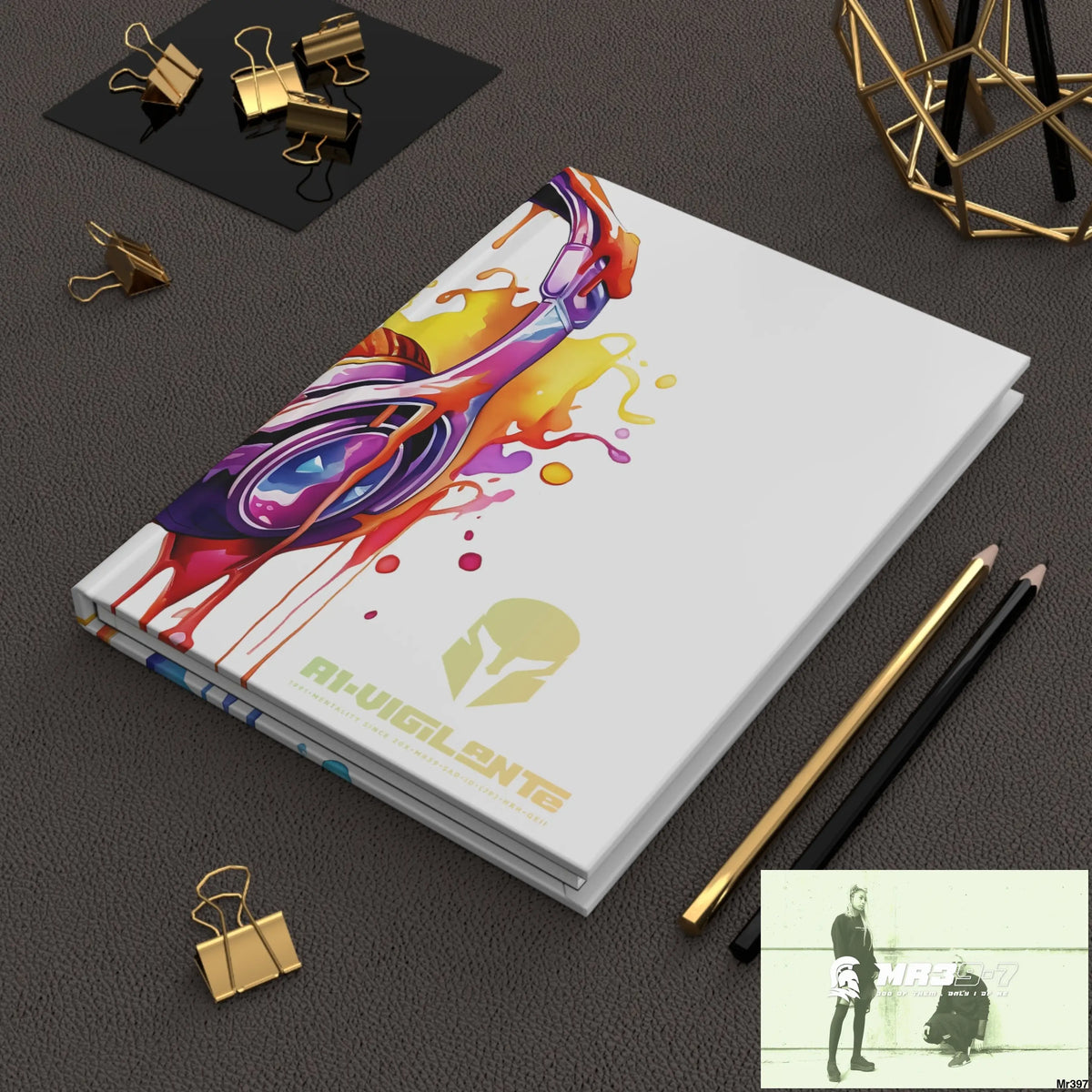 A1• Vigilante Sparta Melting Headset Hardcover Journal Matte Journal Paper products