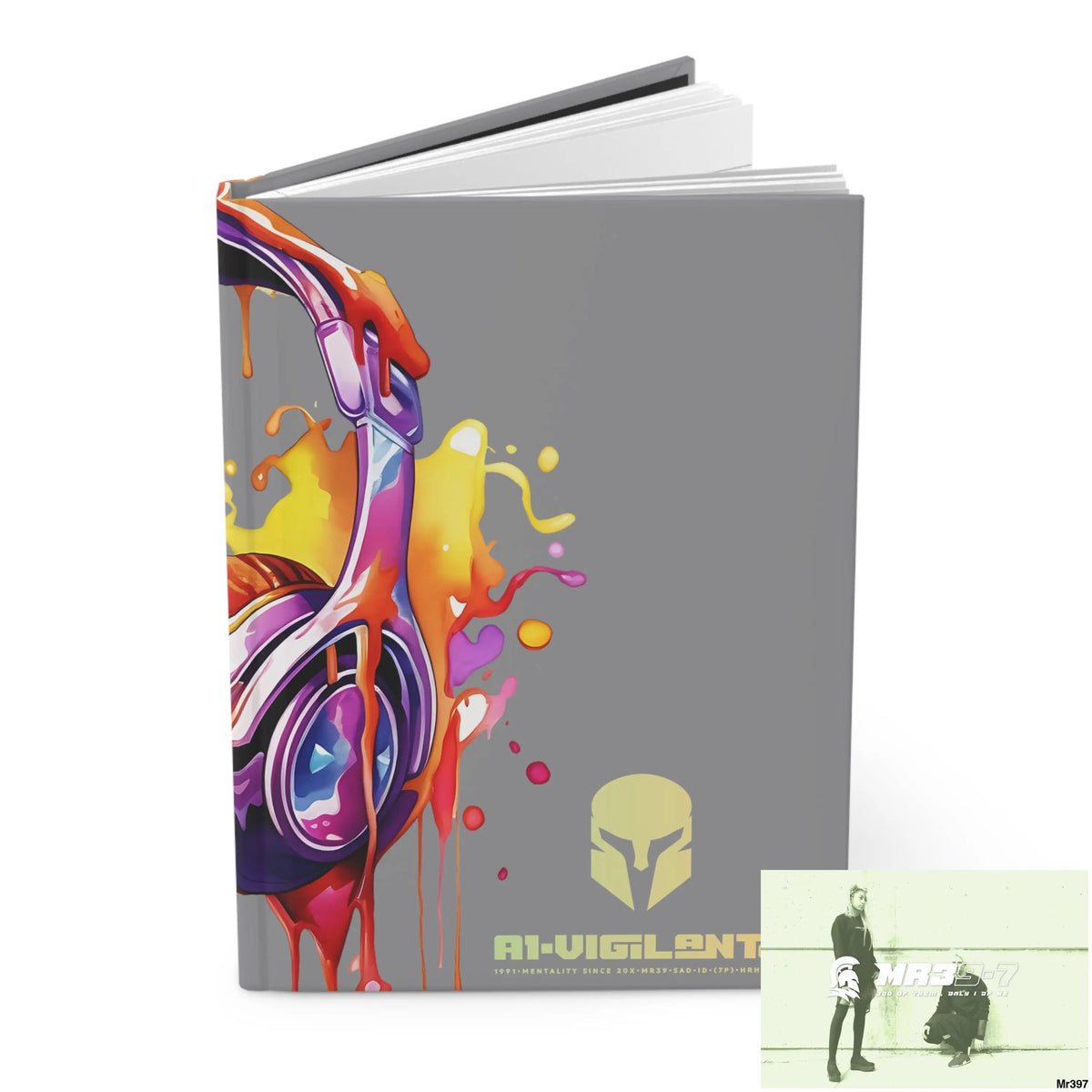 A1• Vigilante Sparta Melting Headset Hardcover Journal Matte Journal Paper products