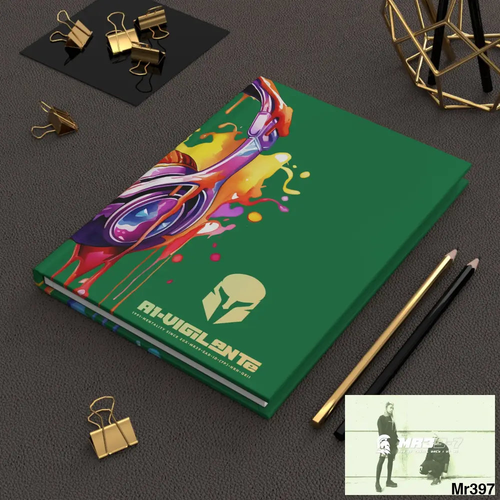 A1• Vigilante Sparta Melting Headset Hardcover Journal Matte Journal Paper products