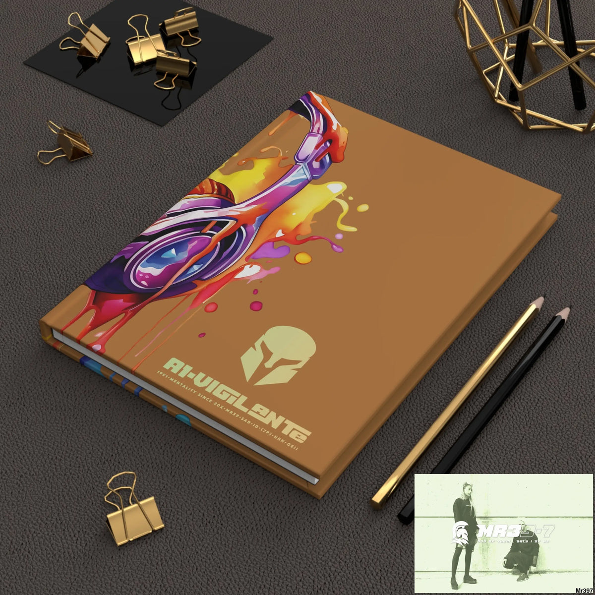 A1• Vigilante Sparta Melting Headset Hardcover Journal Matte Journal Paper products