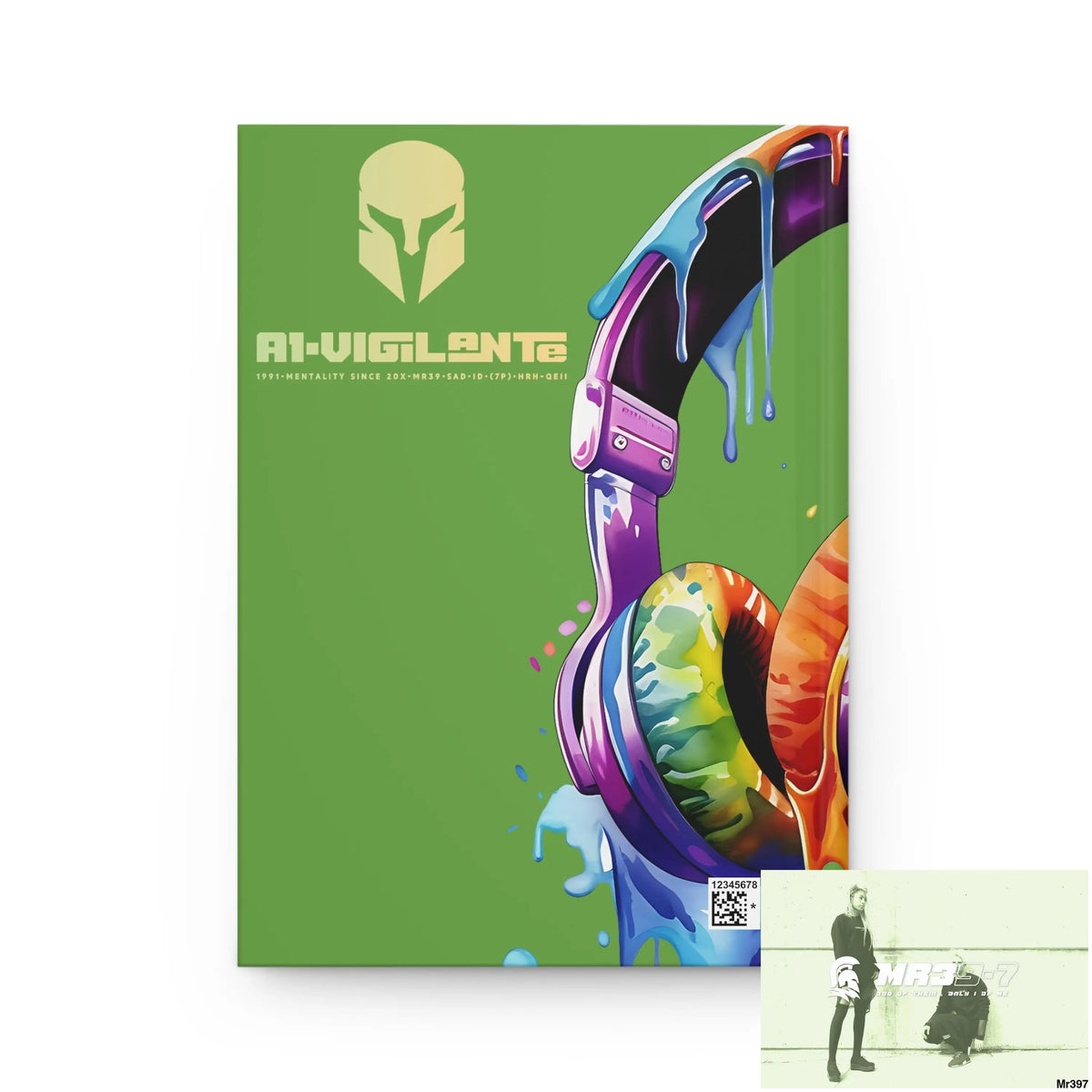 A1• Vigilante Sparta Melting Headset Hardcover Journal Matte Journal Paper products