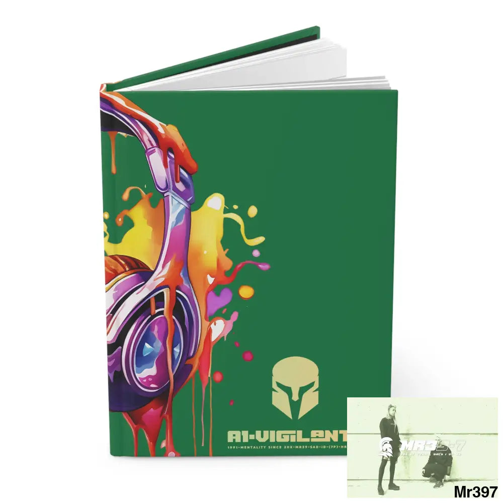 A1• Vigilante Sparta Melting Headset Hardcover Journal Matte Journal Paper products