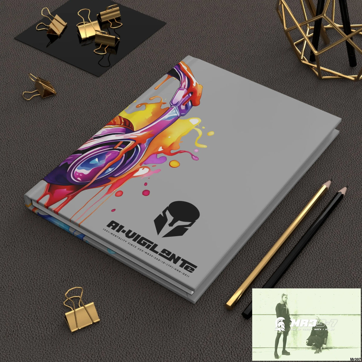 A1• Vigilante Sparta Melting Headset Hardcover Journal Matte Journal Paper products