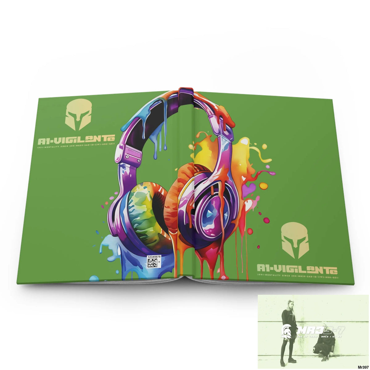A1• Vigilante Sparta Melting Headset Hardcover Journal Matte Journal Paper products