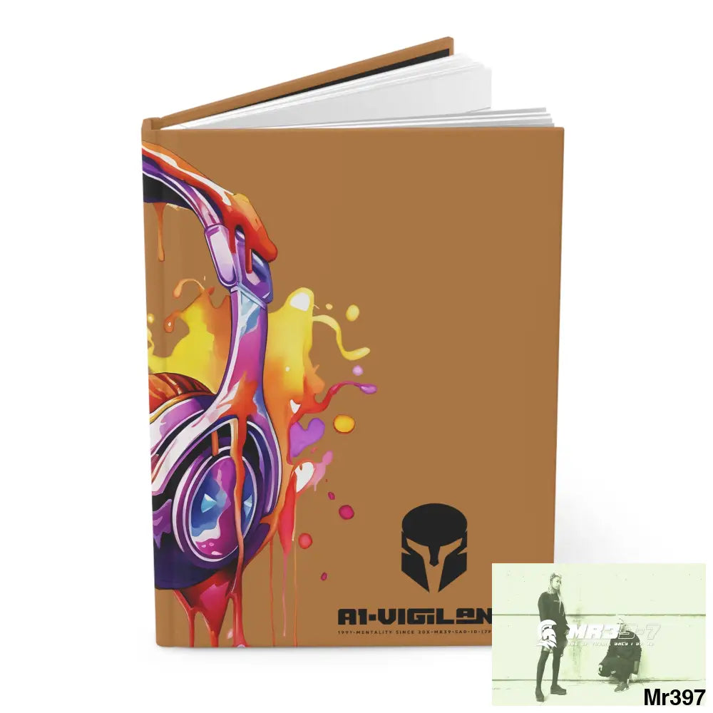 A1• Vigilante Sparta Melting Headset Hardcover Journal Matte Journal Paper products