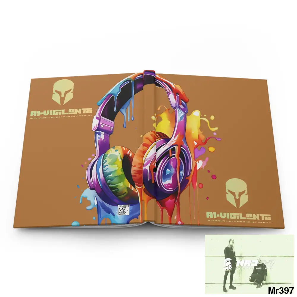 A1• Vigilante Sparta Melting Headset Hardcover Journal Matte Journal Paper products