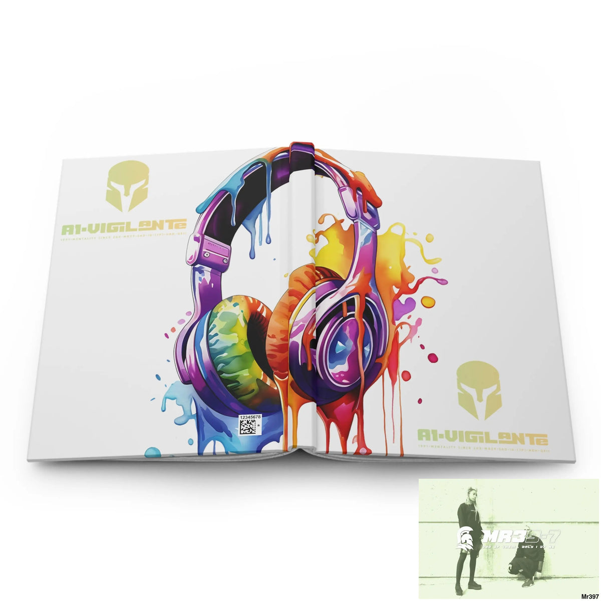 A1• Vigilante Sparta Melting Headset Hardcover Journal Matte Journal Paper products