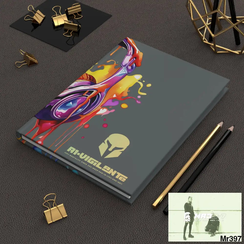 A1• Vigilante Sparta Melting Headset Hardcover Journal Matte Journal Paper products