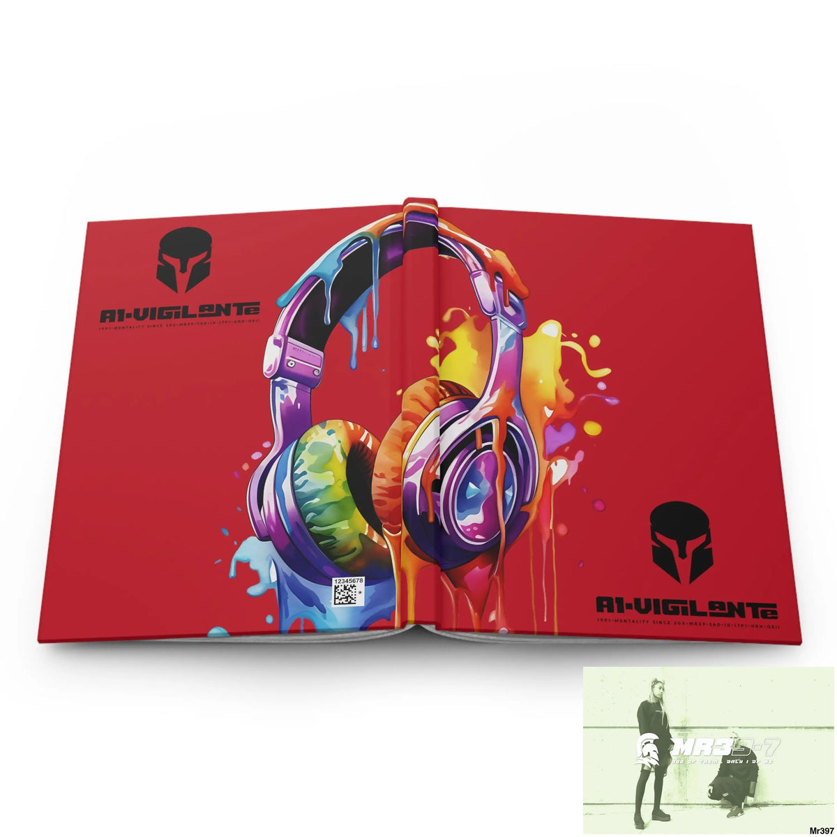 A1• Vigilante Sparta Melting Headset Hardcover Journal Matte Journal Paper products