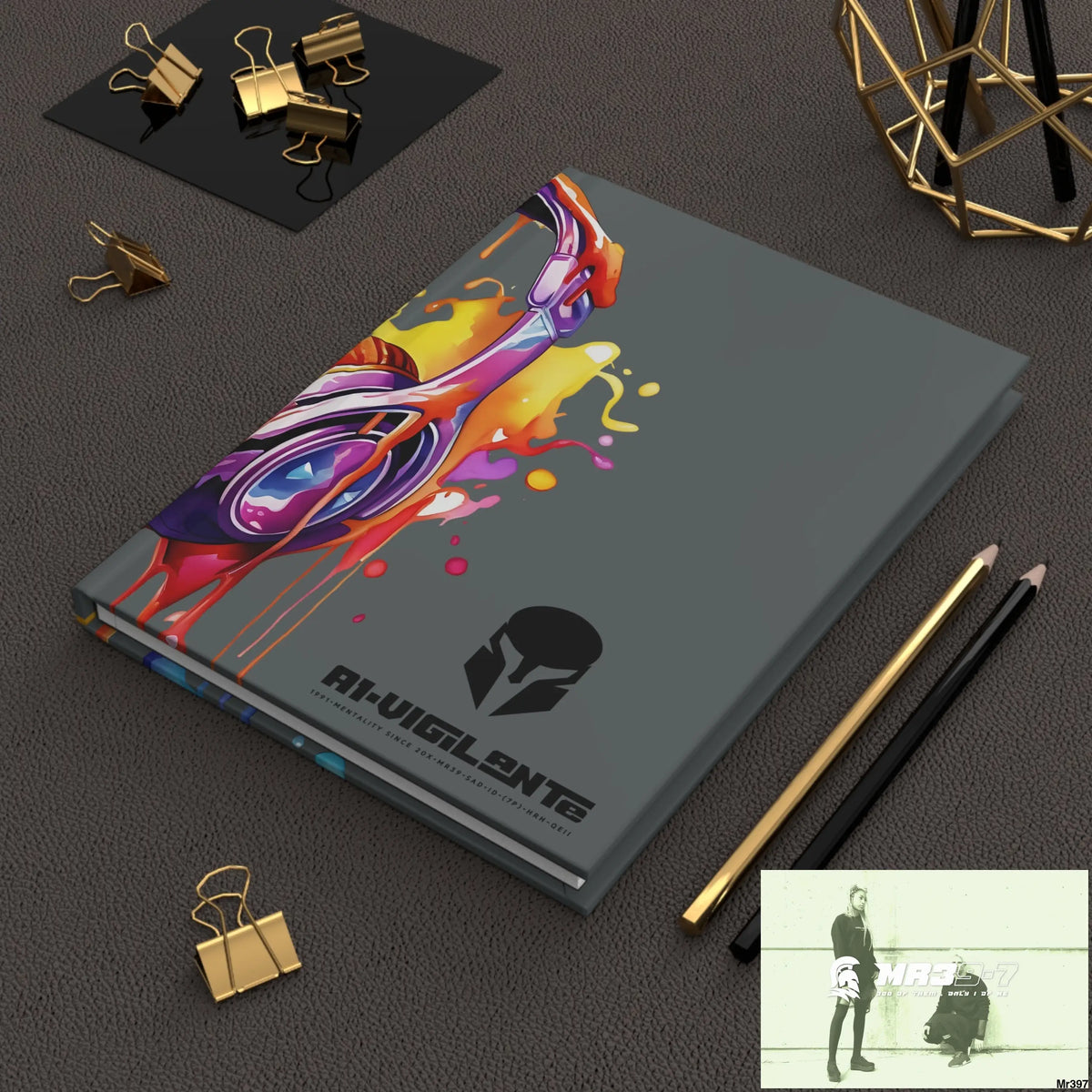 A1• Vigilante Sparta Melting Headset Hardcover Journal Matte Journal Paper products