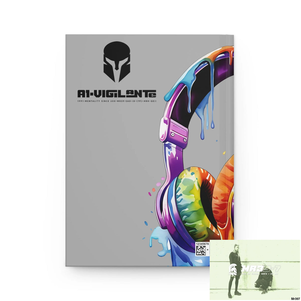 A1• Vigilante Sparta Melting Headset Hardcover Journal Matte Journal Paper products