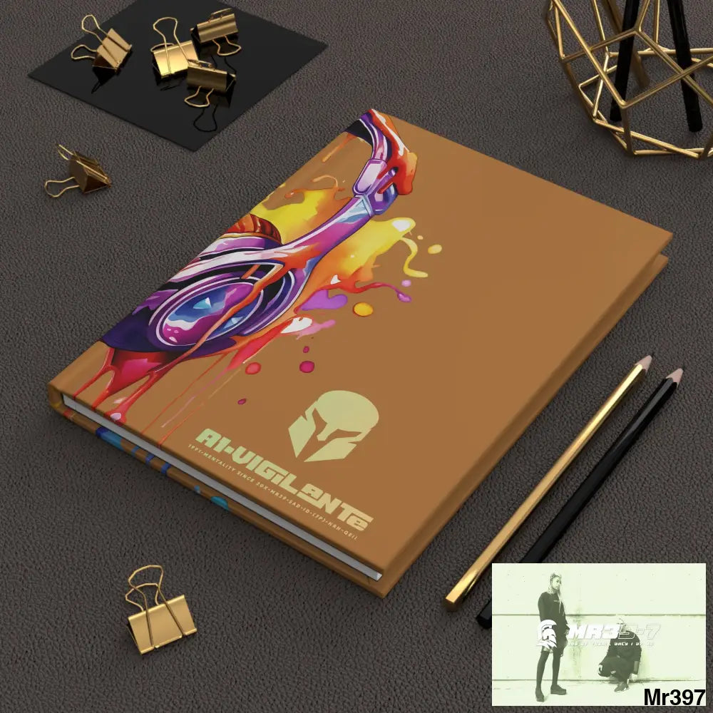 A1• Vigilante Sparta Melting Headset Hardcover Journal Matte Journal Paper products