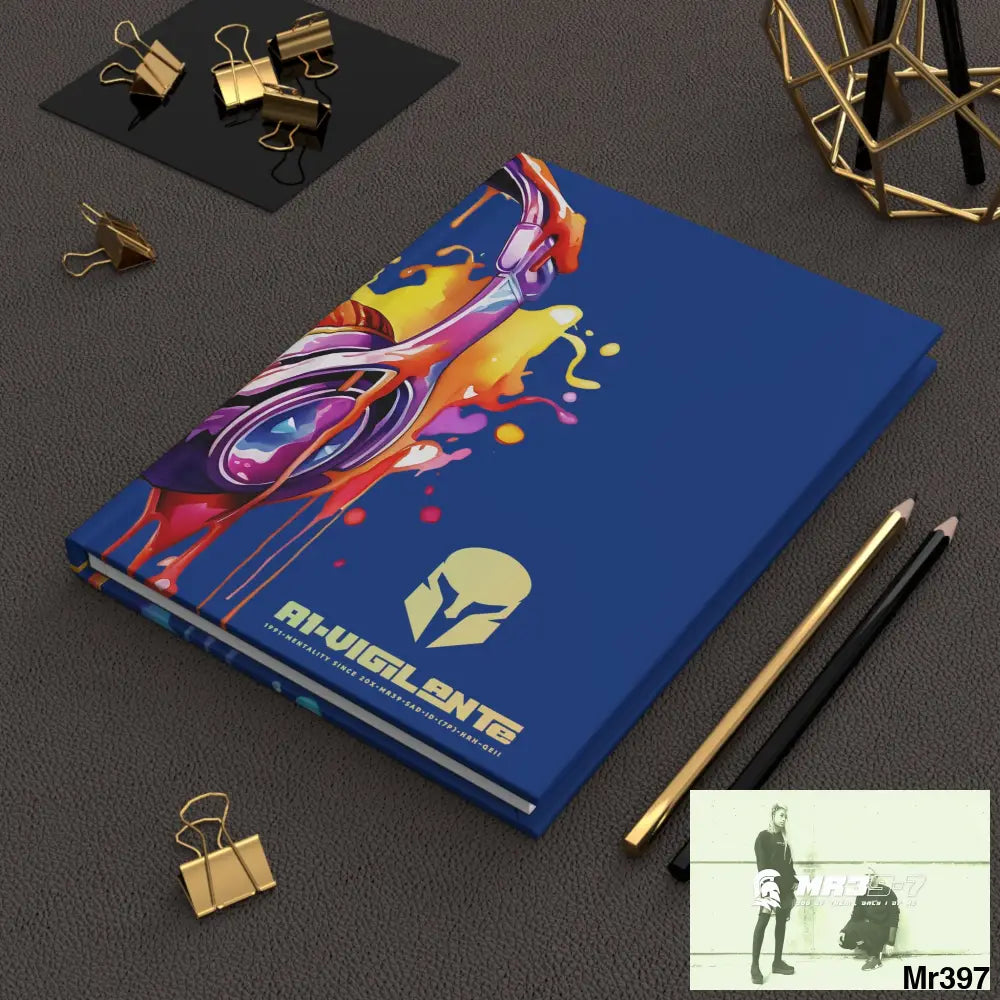 A1• Vigilante Sparta Melting Headset Hardcover Journal Matte Journal Paper products