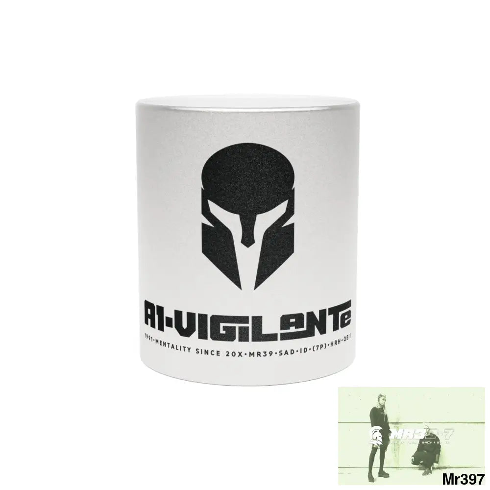 A1-Vigilante Sparta Metallic Mug (Silver\Gold) 11oz / Silver Mug