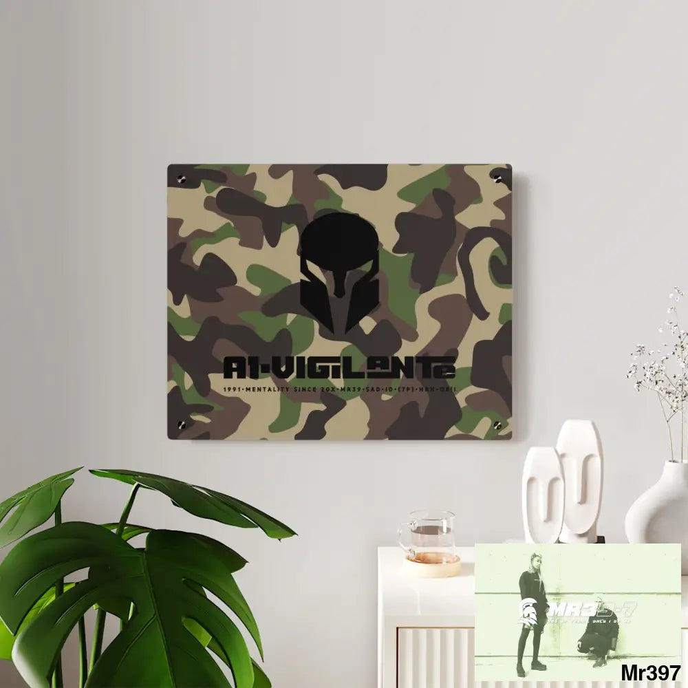 A1-Vigilante Sparta Military Mentality 1991 Style Acrylic Wall Art Panels Home Decor