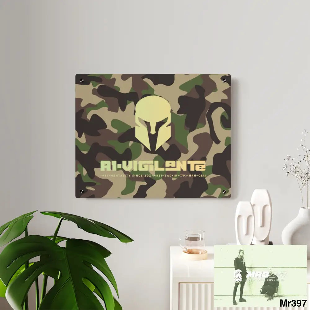 A1-Vigilante Sparta Military Mentality 1991 Style Acrylic Wall Art Panels Home Decor