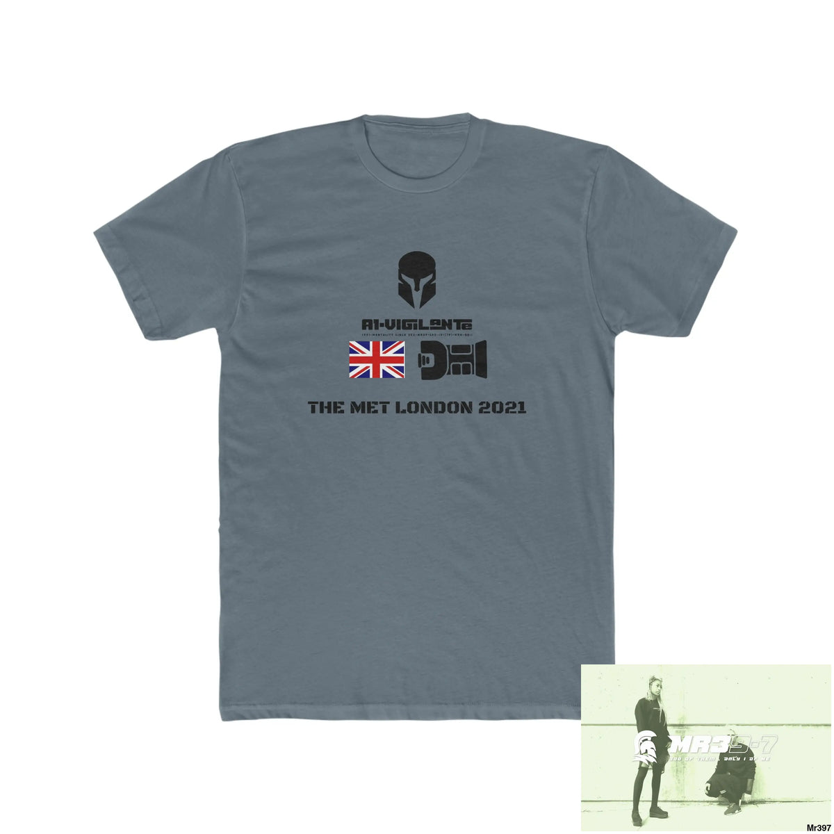 A1-Vigilante Sparta One flew over the Redwoods Centre - Men’s Cotton Crew Tee Solid Indigo / S T-Shirt