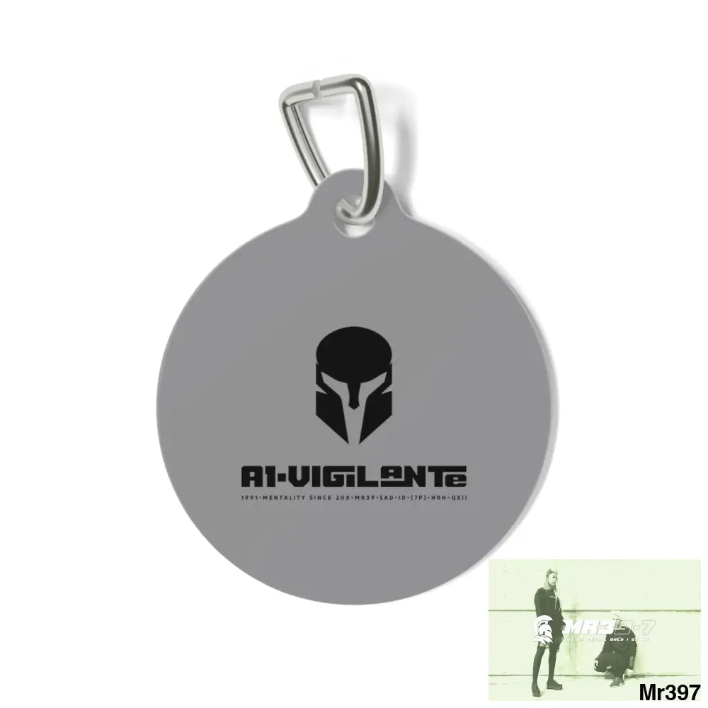 A1-Vigilante Sparta Pet Tag 1’’ Pets