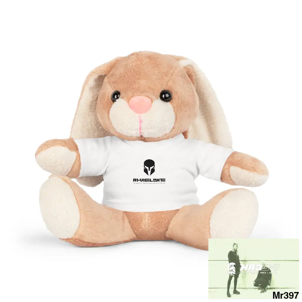 A1-Vigilante Sparta Plush Toy with T-Shirt Bunny / White / One size Accessories