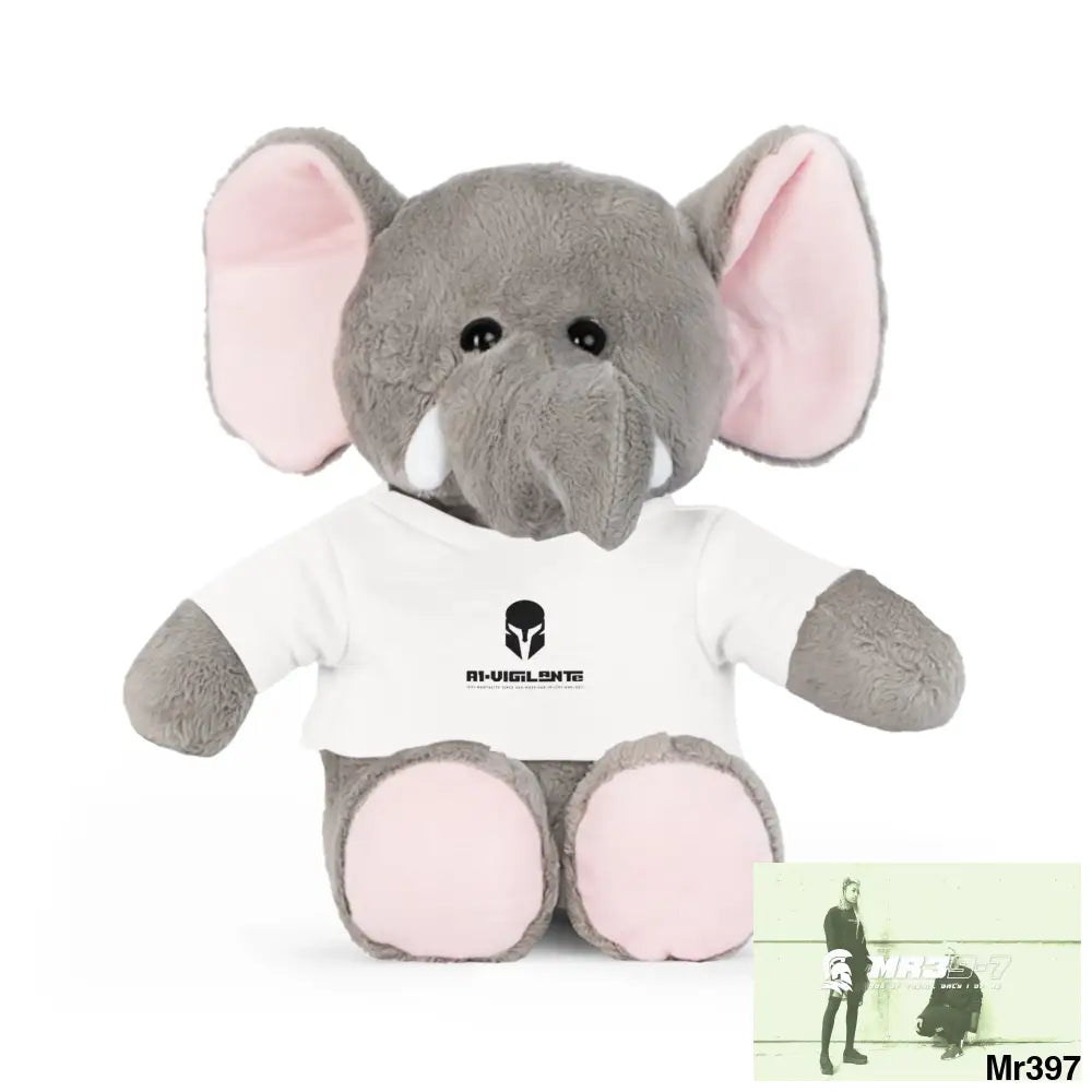 A1-Vigilante Sparta Plush Toy with T-Shirt Elephant / White / One size Accessories