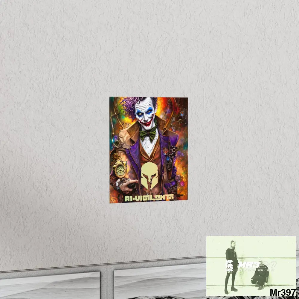 A1.Vigilante Sparta Steampunk Joker Hearts Tribal Fractal Matte Vertical Posters Poster