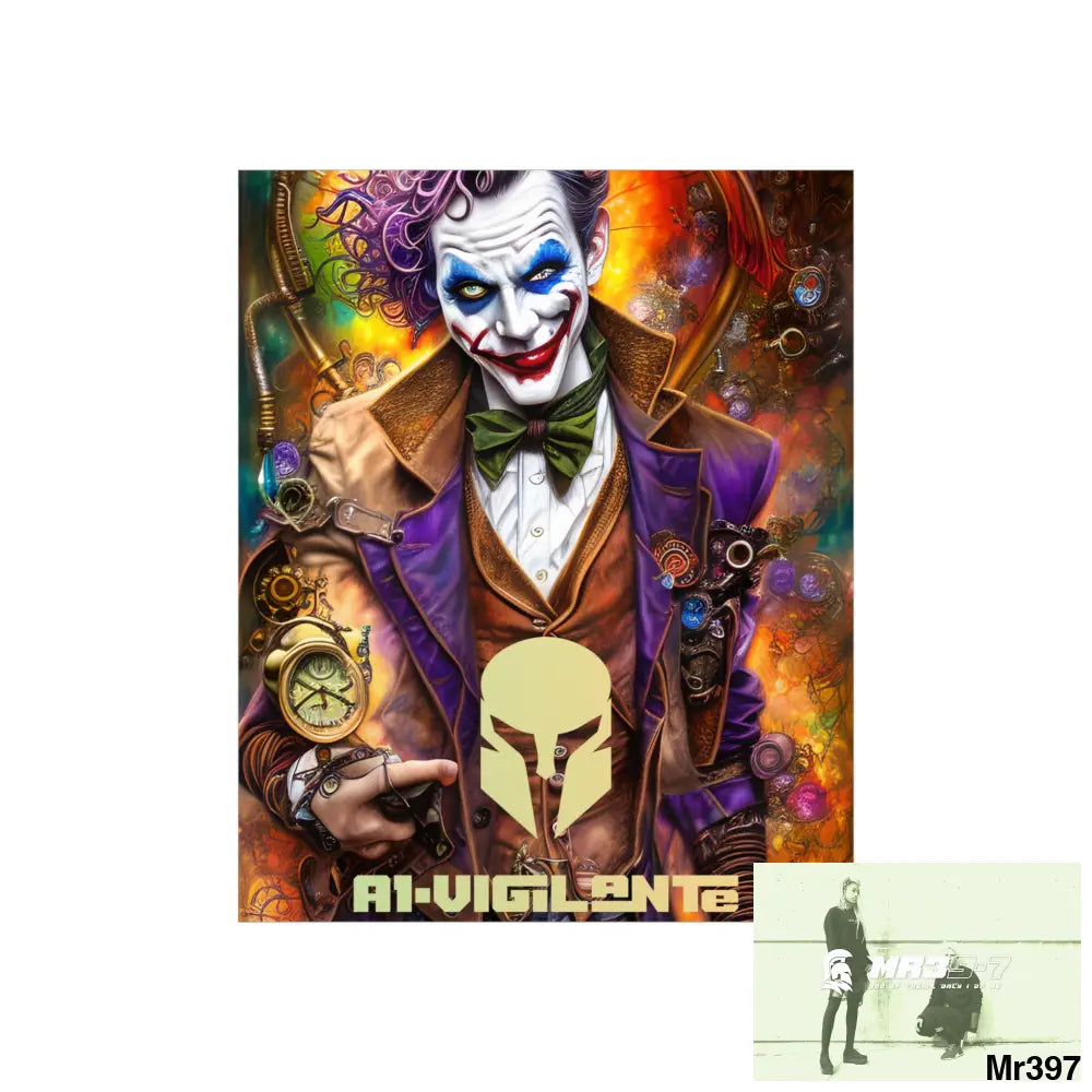 A1.Vigilante Sparta Steampunk Joker Hearts Tribal Fractal Matte Vertical Posters Poster