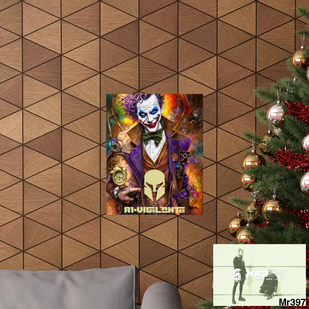 A1.Vigilante Sparta Steampunk Joker Hearts Tribal Fractal Matte Vertical Posters Poster