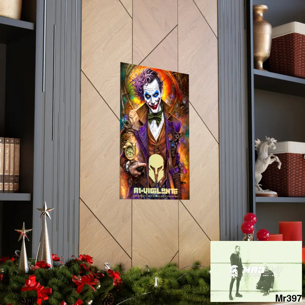 A1.Vigilante Sparta Steampunk Joker Hearts Tribal Fractal Matte Vertical Posters Poster