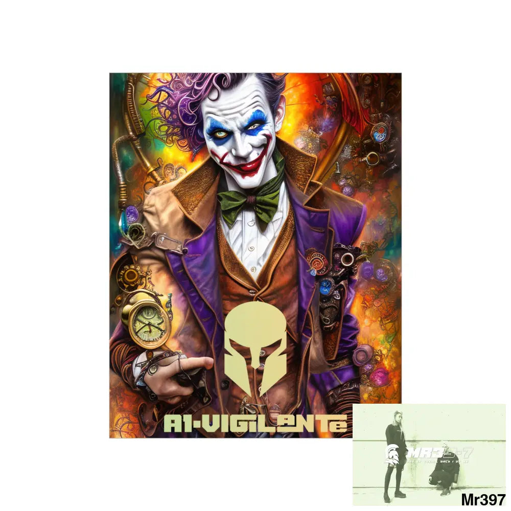 A1.Vigilante Sparta Steampunk Joker Hearts Tribal Fractal Matte Vertical Posters Poster