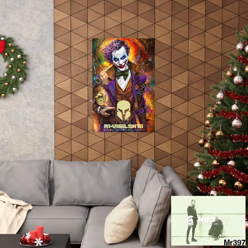 A1.Vigilante Sparta Steampunk Joker Hearts Tribal Fractal Matte Vertical Posters Poster