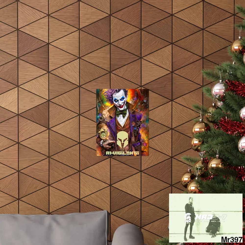 A1.Vigilante Sparta Steampunk Joker Hearts Tribal Fractal Matte Vertical Posters Poster