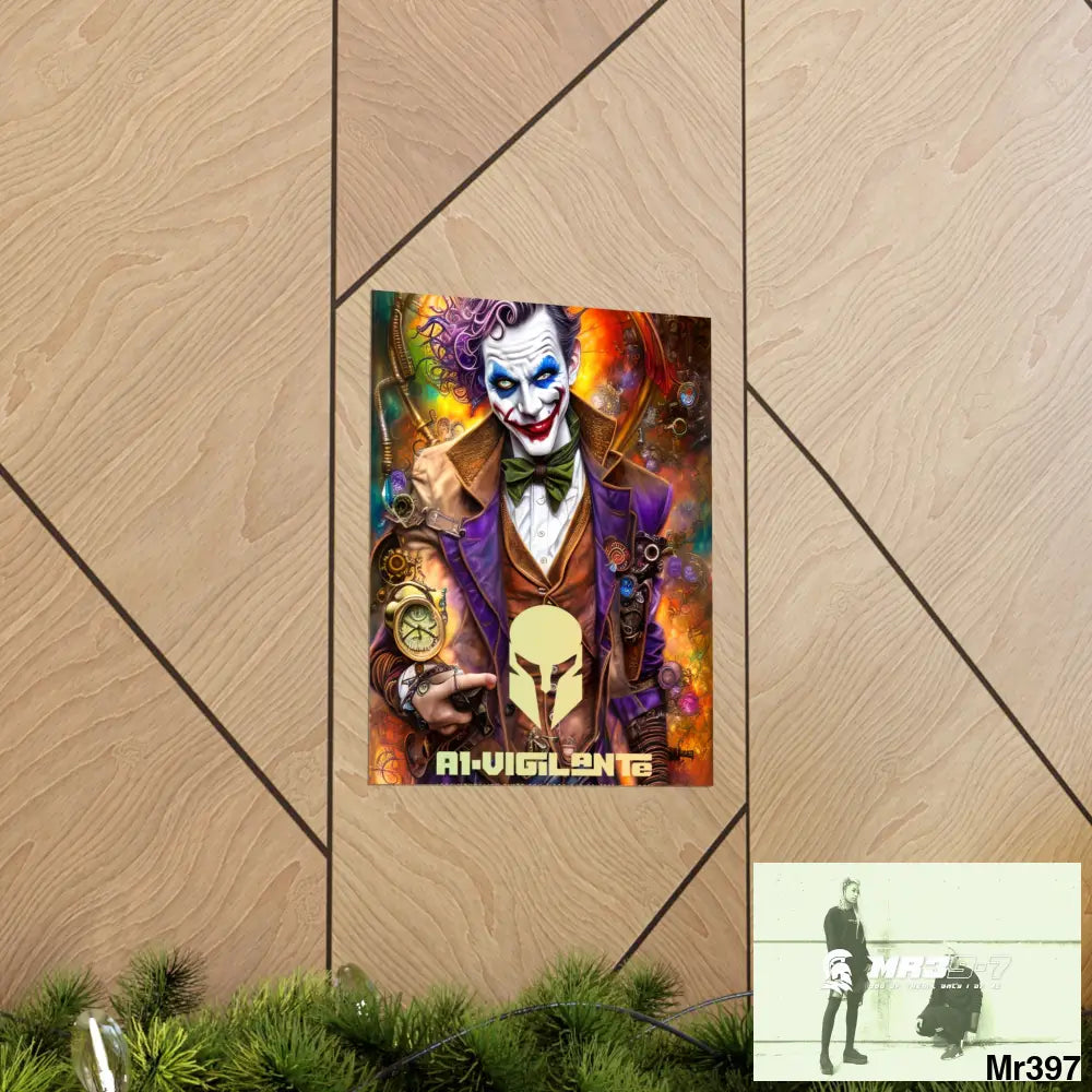 A1.Vigilante Sparta Steampunk Joker Hearts Tribal Fractal Matte Vertical Posters Poster