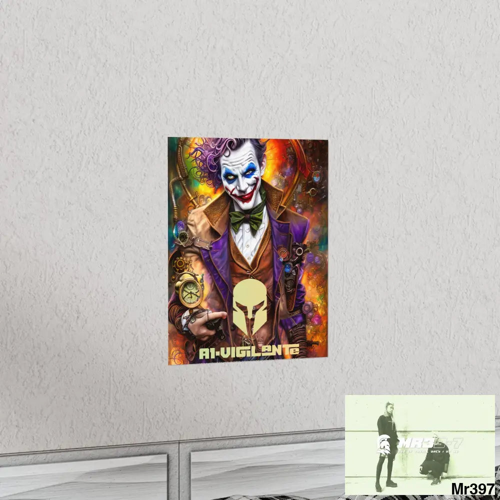 A1.Vigilante Sparta Steampunk Joker Hearts Tribal Fractal Matte Vertical Posters Poster