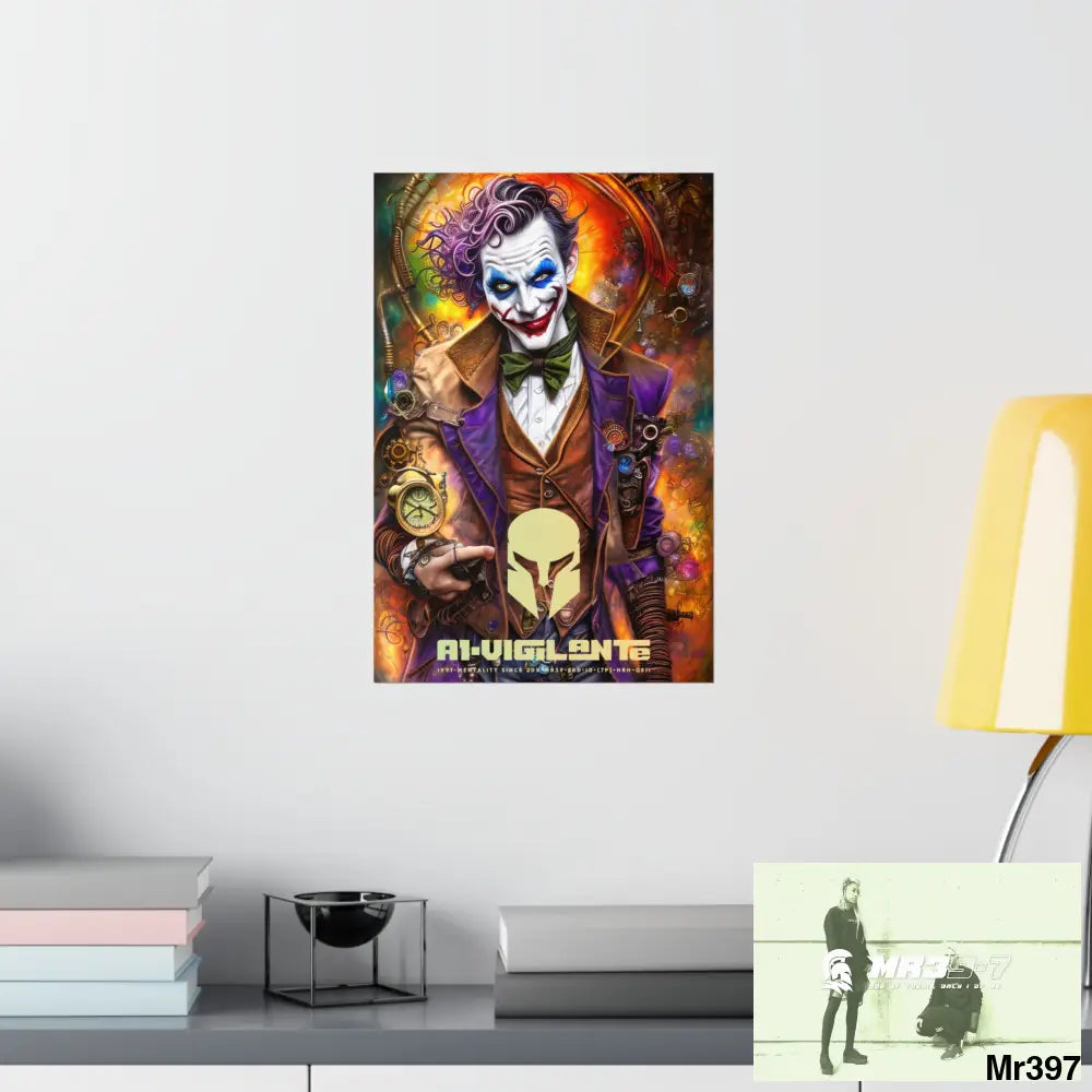A1.Vigilante Sparta Steampunk Joker Hearts Tribal Fractal Matte Vertical Posters Poster