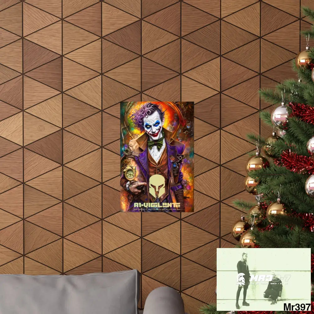 A1.Vigilante Sparta Steampunk Joker Hearts Tribal Fractal Matte Vertical Posters Poster