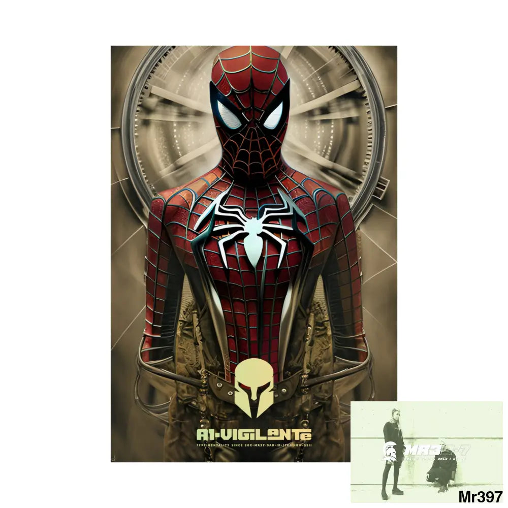 A1-Vigilante Sparta Steampunk SpiderMan Graphic Matte Vertical Posters Poster